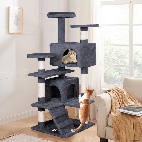 54in Cat Tree Tower Condo Furniture Scratch Post for Cat Kitten Pet House Play