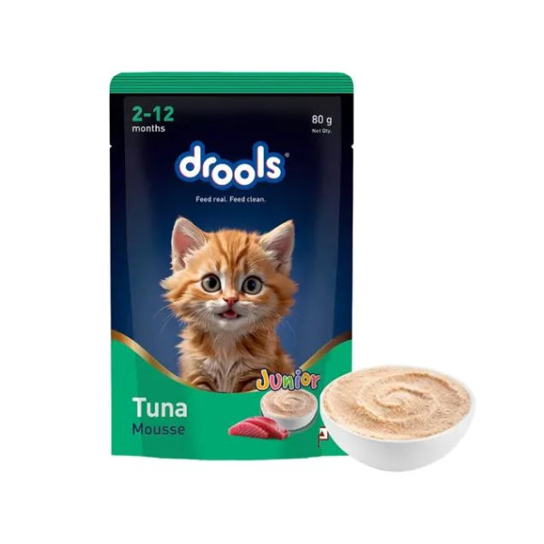 Drools Cat Pouch Food Kitten Tuns Mousse 80g  | Cat Wet Food