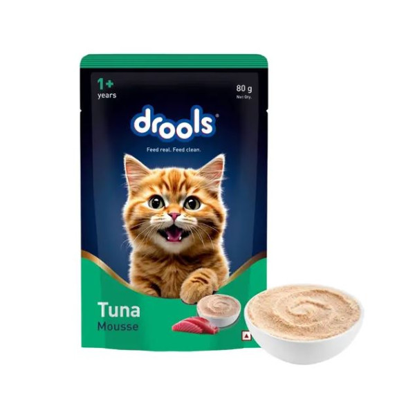 Drools Cat Pouch Food Adult Tuns Mousse 80g | Cat Wet Food