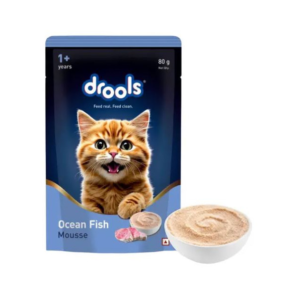 Drools Cat Pouch Food Adult Ocean Fish Mousse 80g | Cat Wet Food