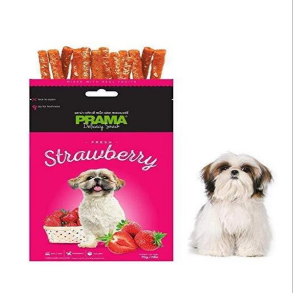 Prama Delicacy Dog Snacks - Strawberry 70gm