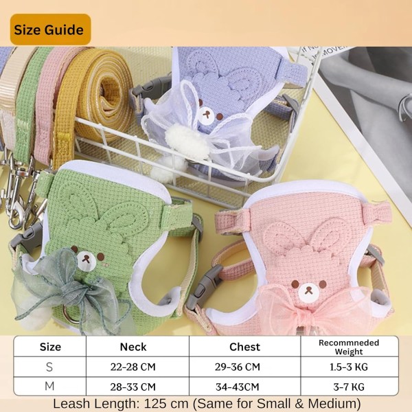 Cat Harness with Leash | Lightweight Adjustable Harness for Small & Medium Cats