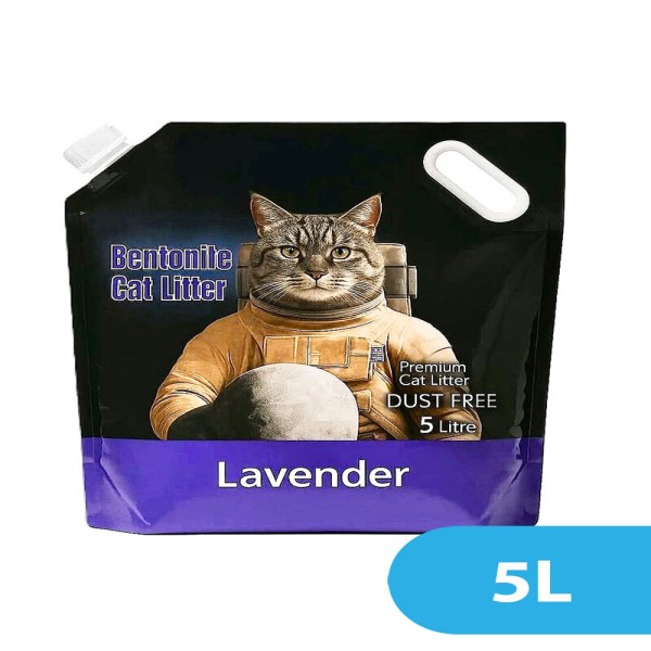 Bentonite Cat Litter Lavender Easy Grip 5L | Dust Free