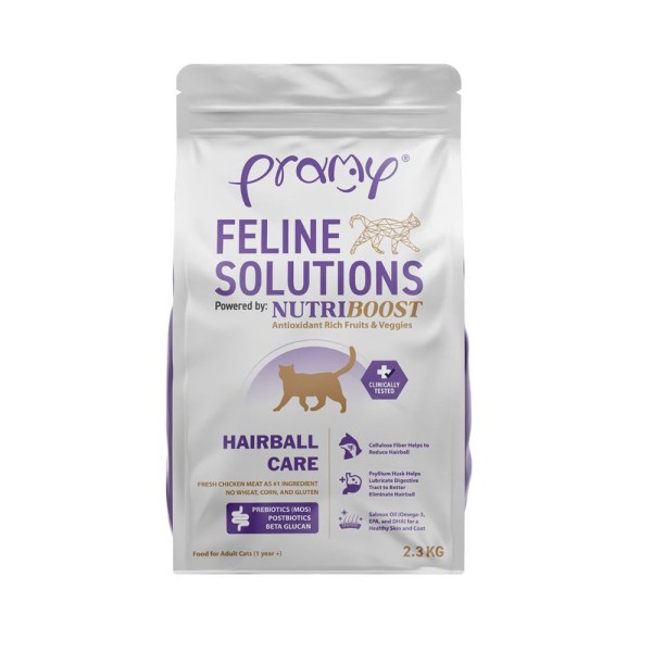 Pramy Feline Dry Cat Food Solutions Hairball Care -Nutriboost | Pramy Dry Cat Food