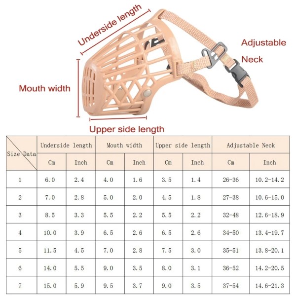 Muzzle for Large Dogs Dog Mouth Basket Design with Anti Bite Adjustment