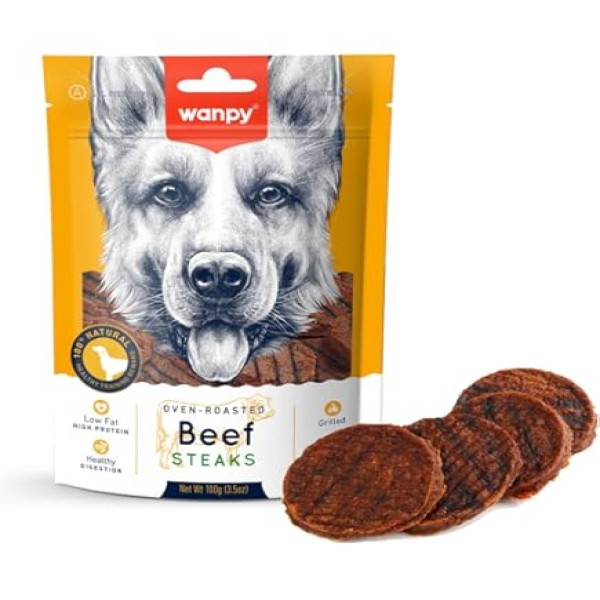 Wanpy Beef Steaks Dog Treats 100g | Wanpy Dog Treat