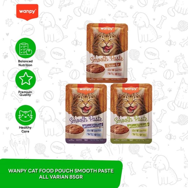 Wanpy Smooth Paste Cat Pouch Food 85gm | Wanpy Cat Pouch