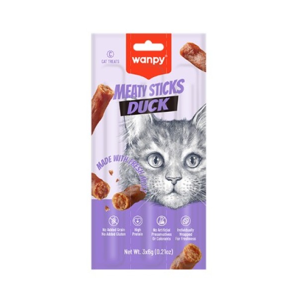 Wanpy Cat Meaty Sticks Duck 21gm | Wanpy Cat Meaty Sticks