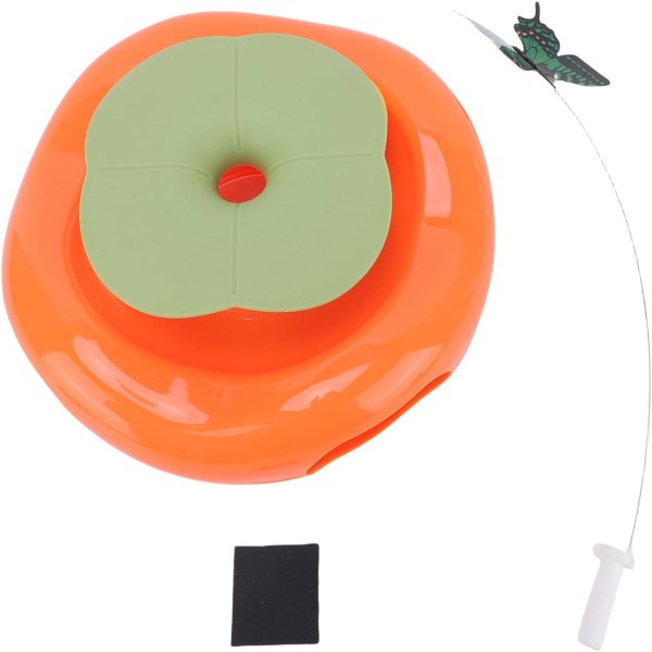 Rotating Electric Butterfly Cat Teaser Toy, 8.66x3.54 Inch Interactive Automatic Kitten Toy