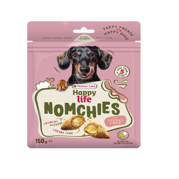 Happy Life Nomchies Lamb Crunchy Dog Treat with Creamy Filling 150gm