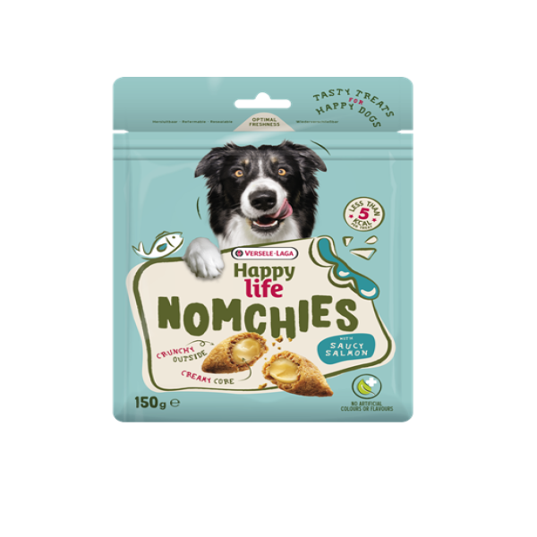 Happy Life Nomchies Salmon Crunchy Dog Treat with Creamy Filling 150gm