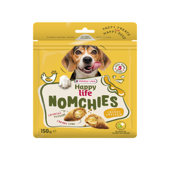 Happy Life Nomchies Chicken Crunchy Dog Treat with Creamy Filling 150gm