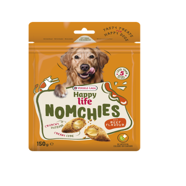 Happy Life Nomchies Beef Crunchy Dog Treat with Creamy Filling 150gm