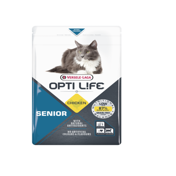 Opti Life Grain-Free Dry Cat Food Senior Cats Chicken 1kg